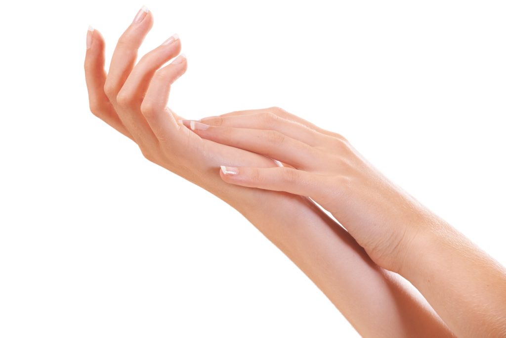 Specialized hand treatment. Cropped shot of a womans hands.
